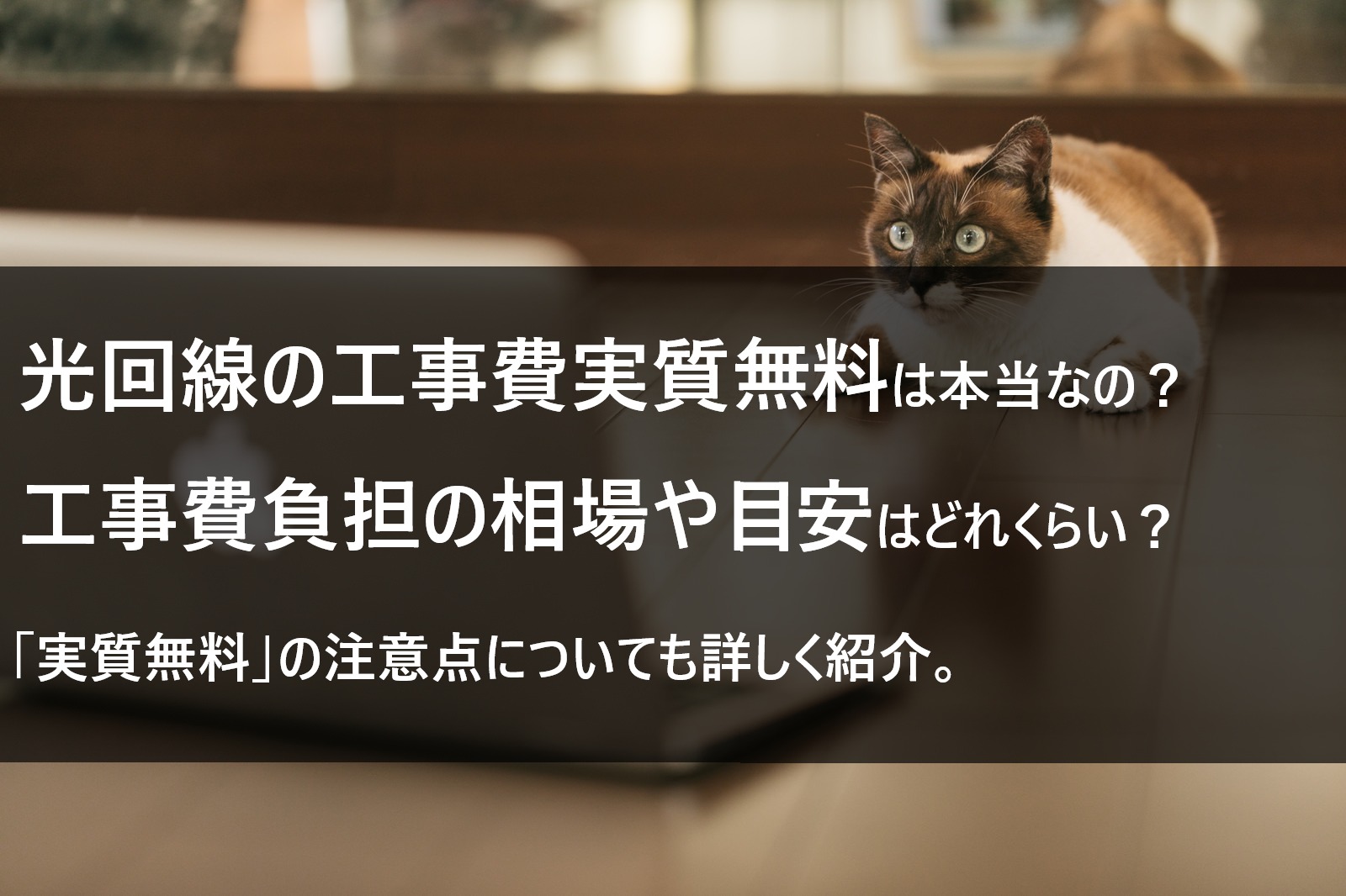 光回線の工事費実質無料は本当に無料