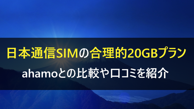 日本通信合理的20GBプラン